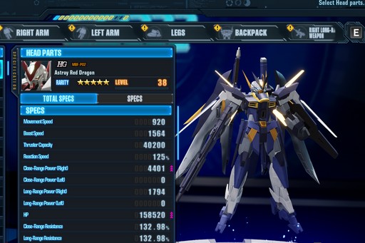 Astray Red Dragon suit in Gundam Breaker 4