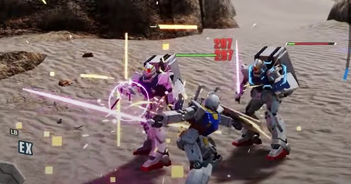 A combat breakdown for Gundam Breaker 4